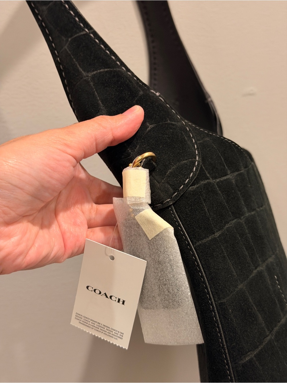 Coach Brooklyn 28 Suede in Black - Picture 4 of 7
